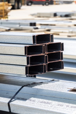 Stacked C shaped purlins in a dispatch yard