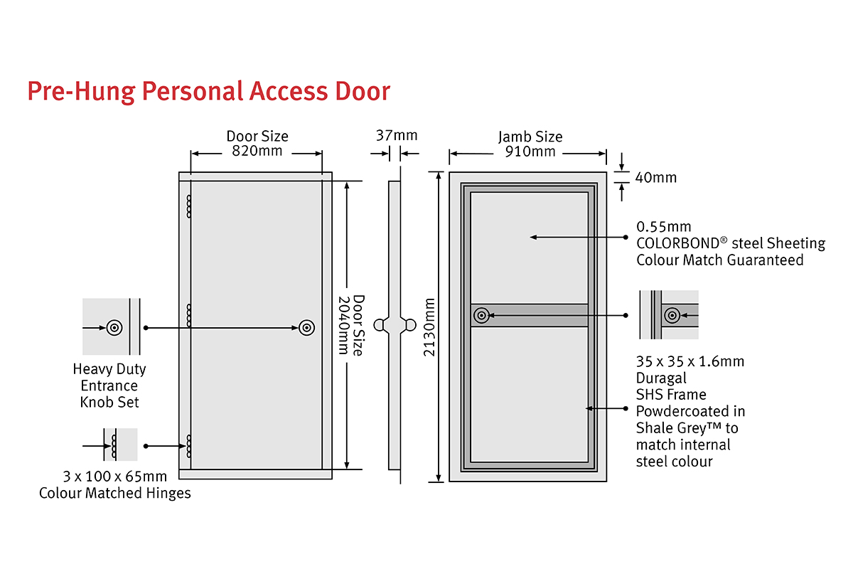 garage door dimensional drawings